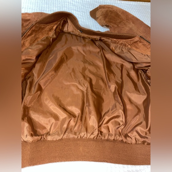 Seude Leather Bomber Jacket - Picture 2 of 13